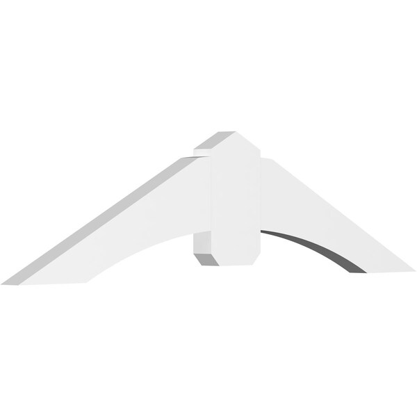 Ekena Millwork Archdale Architectural Grade PVC Gable Bracket, 48"W x 12"H x 2"D x 6"F, 6/12 Pitch GBP048X12X0206ARC00 - main